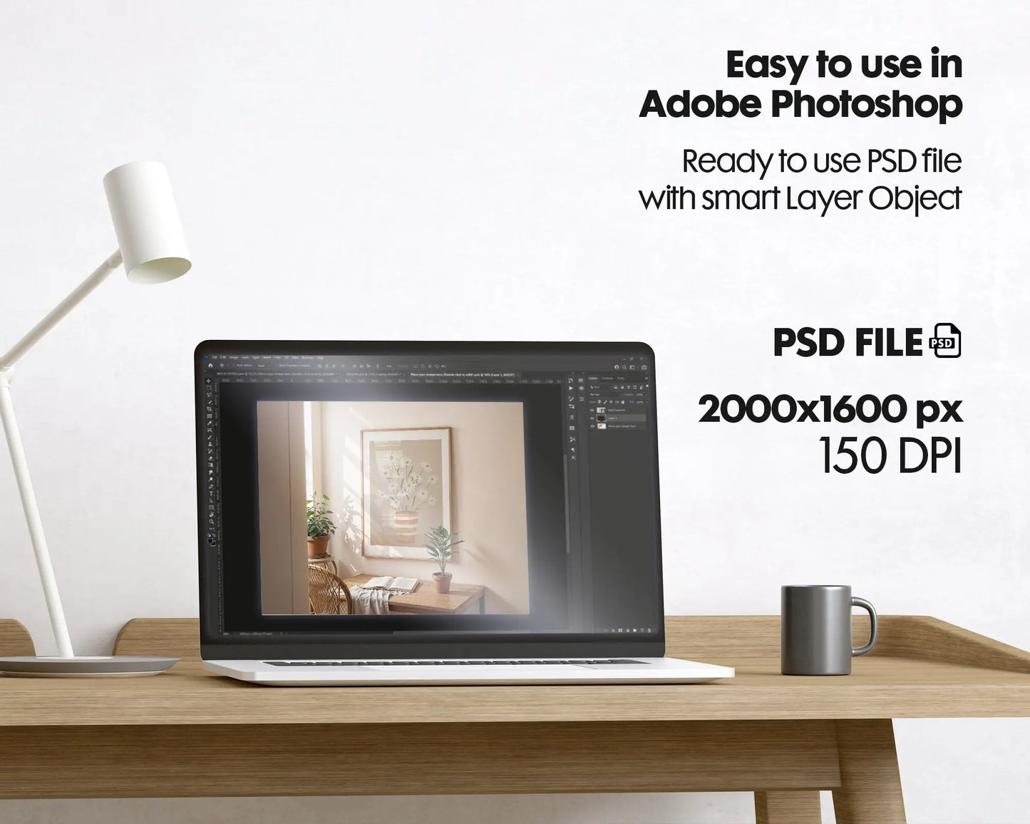 Frame Mockup in Study Room | Frame Mockup Frames | Study Room Wall Poster | Study Room Poster Shop Mockup
