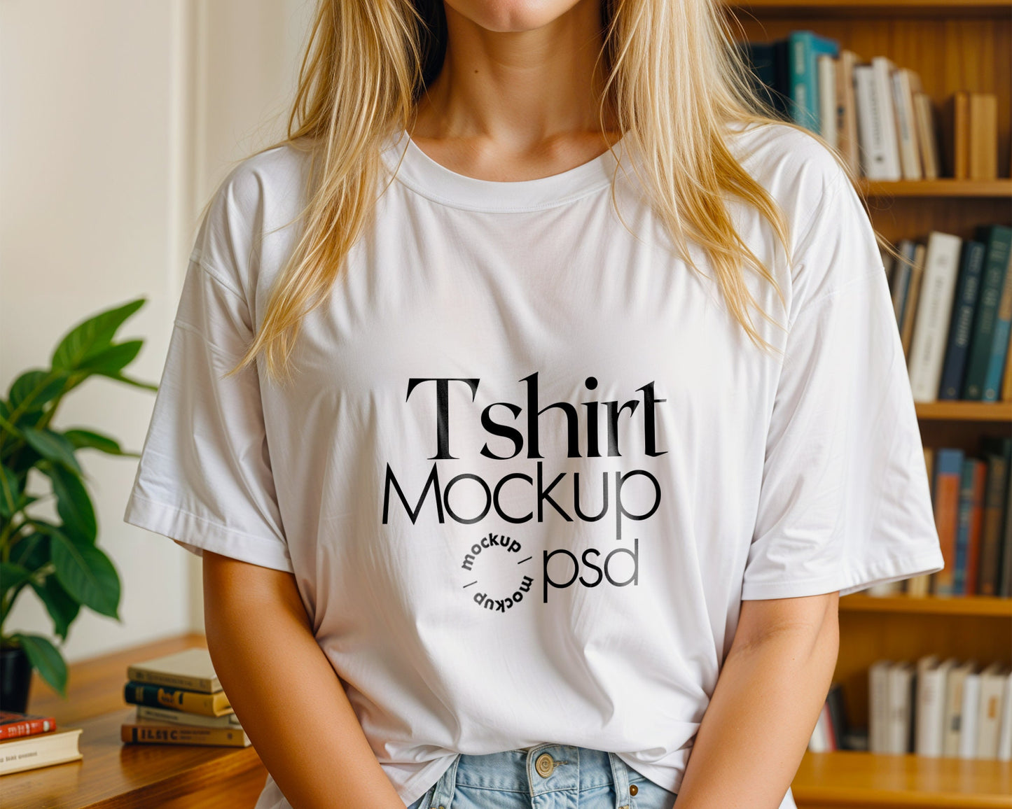 Gildan 64000 White, Gildan T-shirt Mockup PSD , Gildan 64000 Model Mockup PSD, White Shirt Mock, Minimalistic Mockup PSD