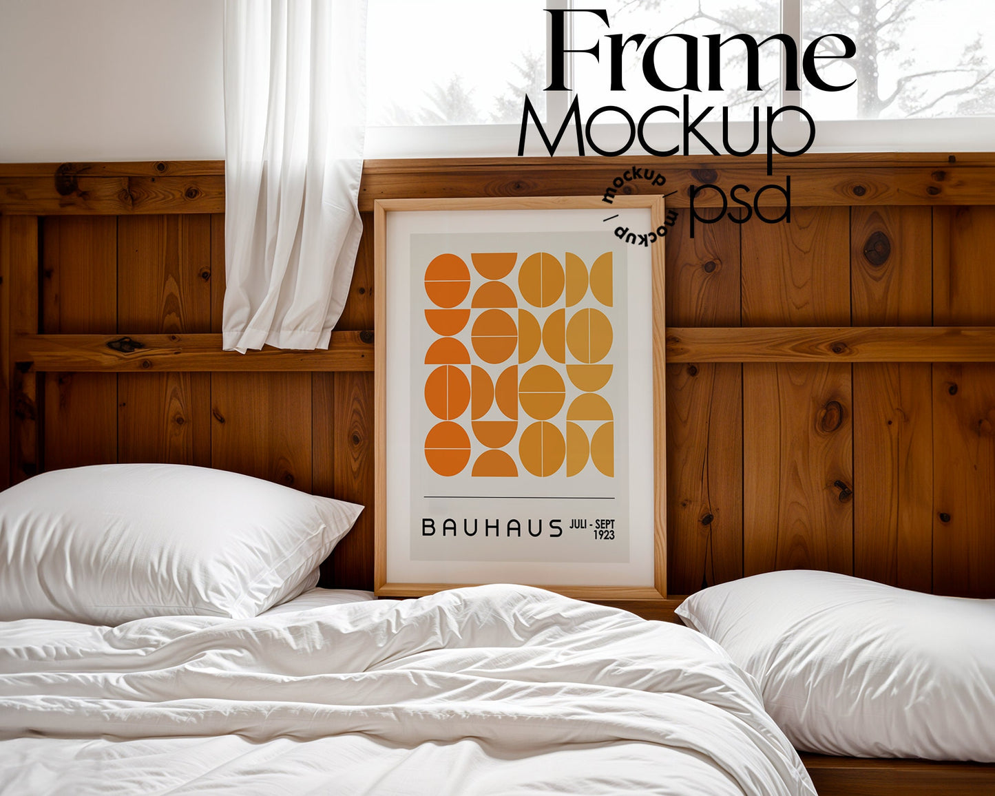 Bedroom Frame Mockup PSD | Bedroom Frame Mockup Frames | Bedroom Poster Mockup