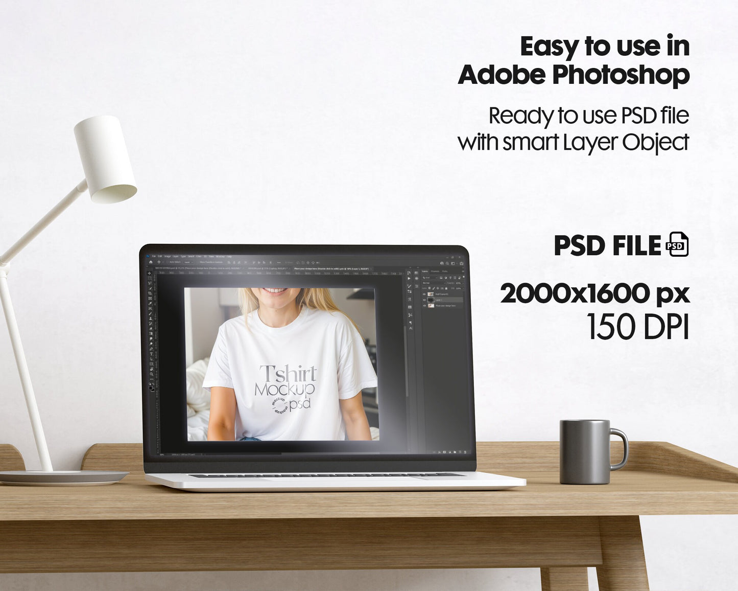 Gildan 64000 White, Gildan T-shirt Mockup PSD , Gildan 64000 Model Mockup PSD, White Shirt Mock, Minimalistic Mockup PSD