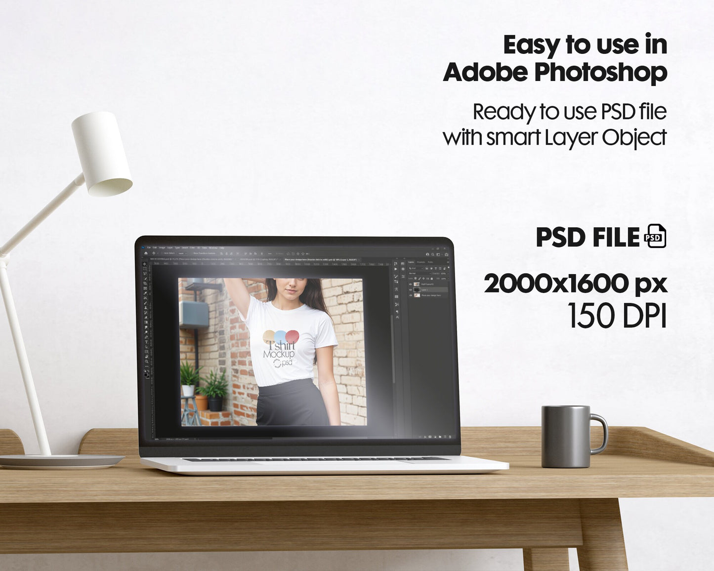 Woman White Tshirt Mockup PSD , Gildan T-shirt Mockup PSD , Gildan 64000 Model Mockup PSD, White Shirt Mockup