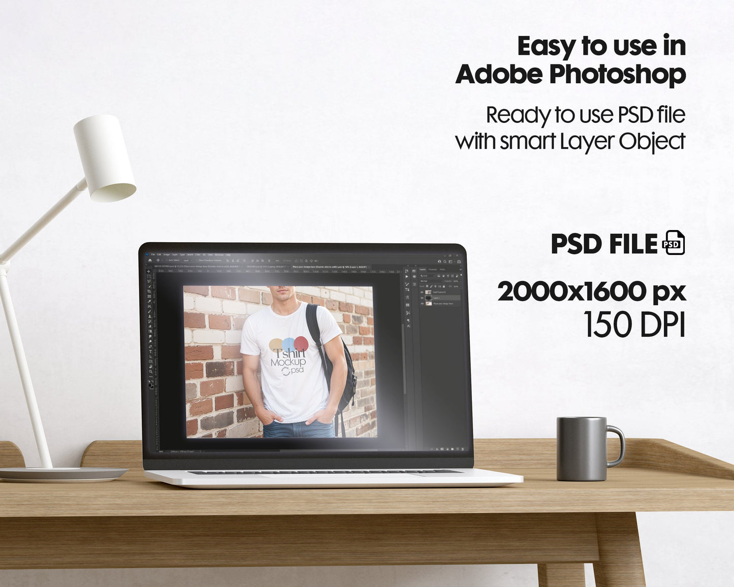 Men White Tshirt Mockup PSD , Gildan T-shirt Mockup PSD , Gildan 64000 Model Mockup PSD, White Shirt Mockup