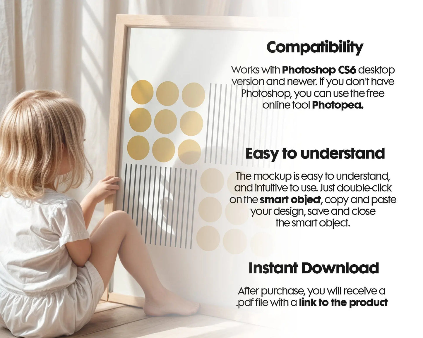 Frame Nursery Mockup in Home Interior PSD | Nursery Frame Mockup Frames | Nursery Wall Poster | Poster Shop Mockup