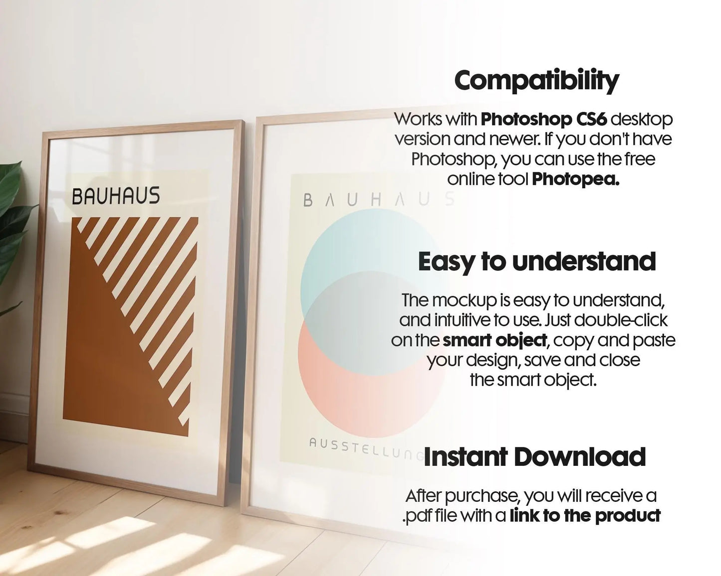2 Frames Mockup PSD, Mockup Frames, Double Frames Mockup, Set of 2 Mock Up, Wall Art Display, Poster Mockup, Interior Wall Poster Mockup PSD