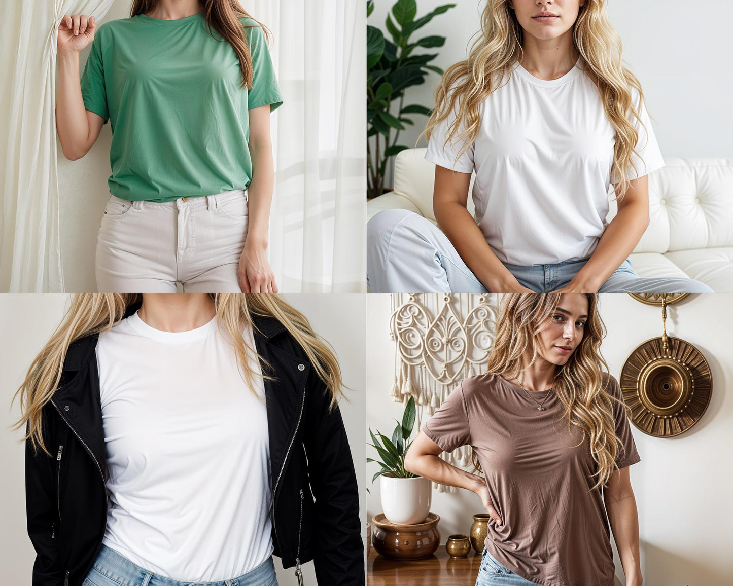 25 Bella Canvas 3001 Shirt JPG File, Boho Canva Tshirt Mockup, Spring Blank Tee Mockup Sublimation JPG Digital Download