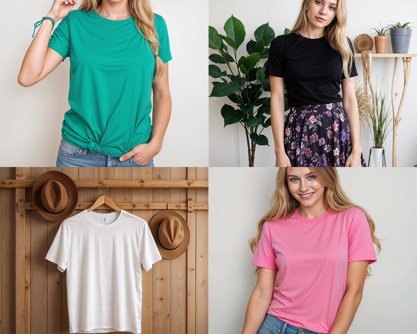 25 Bella Canvas 3001 Shirt JPG File, Boho Canva Tshirt Mockup, Spring Blank Tee Mockup Sublimation JPG Digital Download