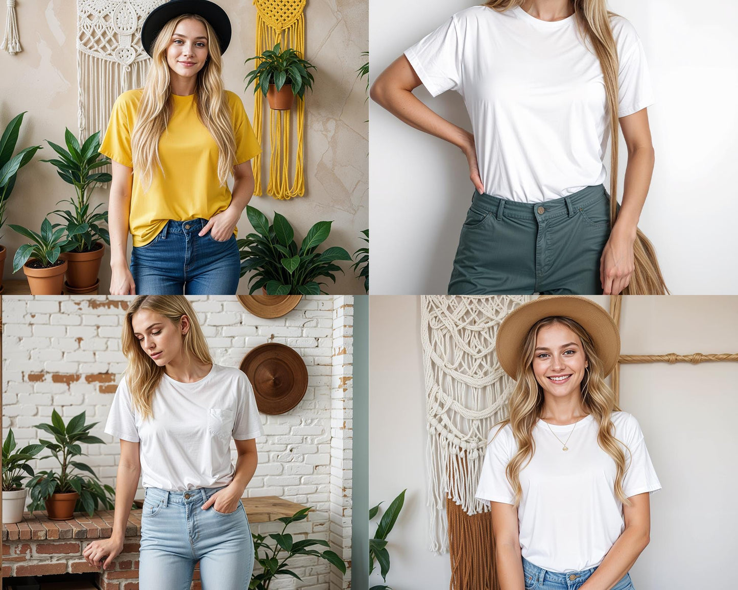 25 Bella Canvas 3001 Shirt JPG File, Boho Canva Tshirt Mockup, Spring Blank Tee Mockup Sublimation JPG Digital Download