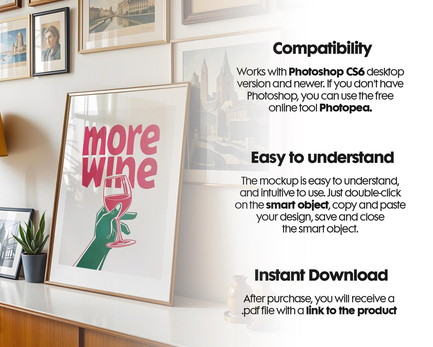 Interior Frame Mockup Collection | DIN A Artwork Mockup Frames | Interior Wall Art | Interior Poster Shop Mockup