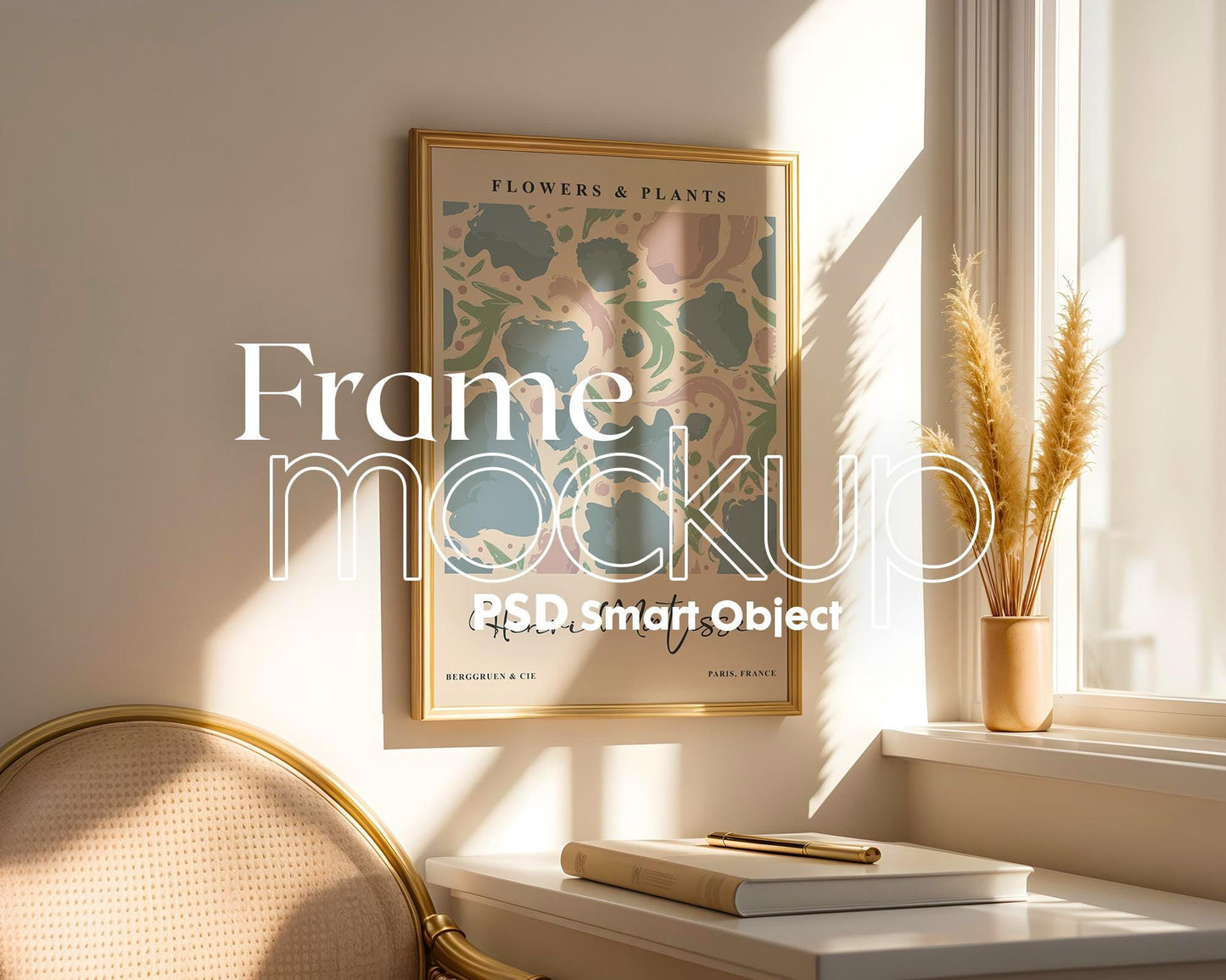 Interior Wall Frame Mockup PSD | Frame Mockup Frames | Interior Wall Poster | Interior Poster Shop Mockup