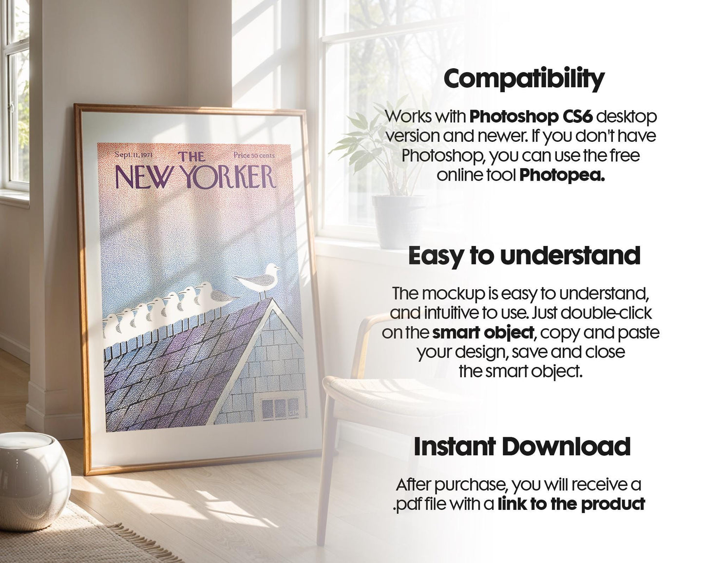 Frame Mockup in Home Interior | Frame Mockup Frames | Interior Wall Poster | Interior Poster Shop Mockup