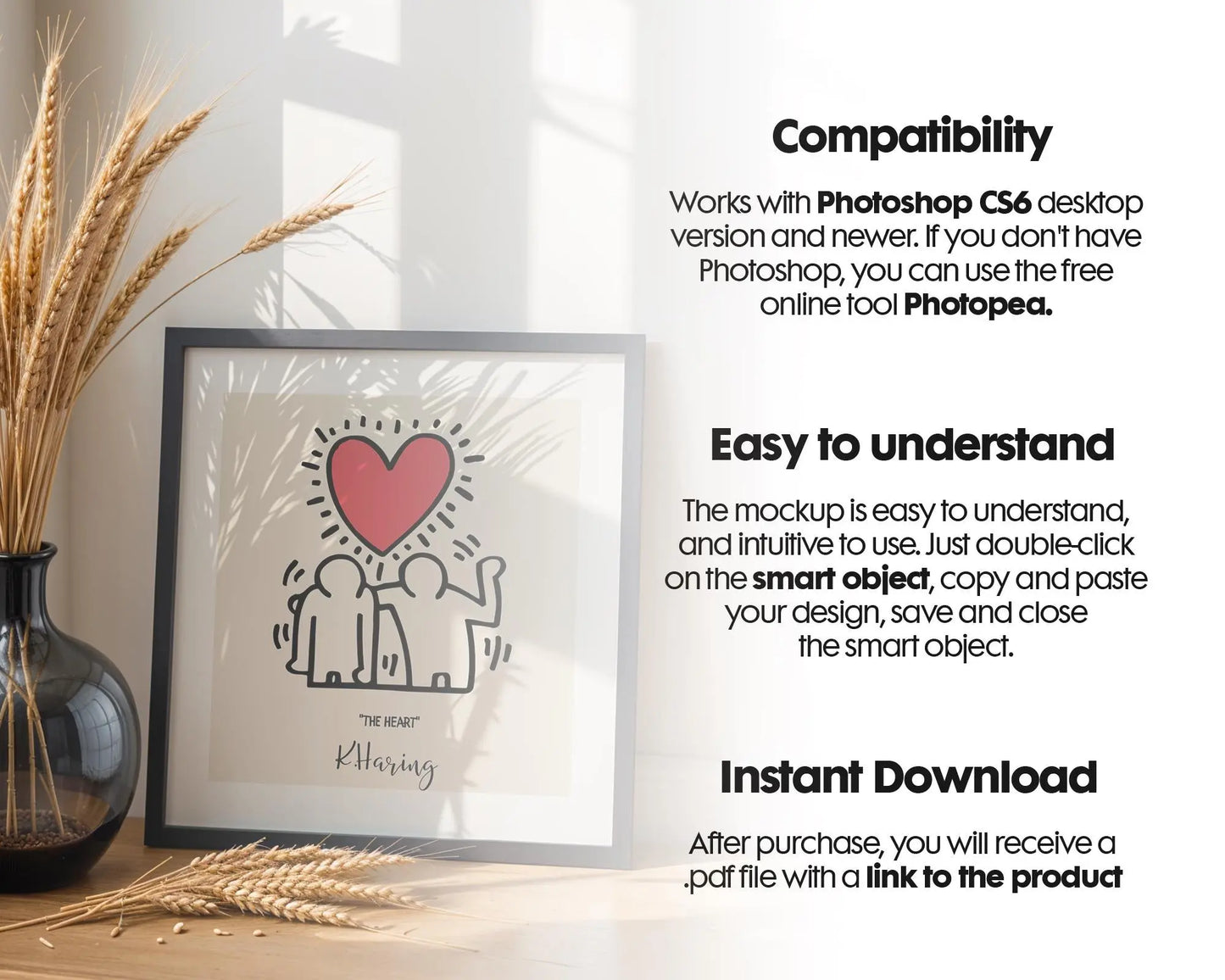 Square Frame Mockup PSD, Square Mockup Frame PSD, Interior Square Art Frame, Interior Poster Frame, Square Poster Frame Mockup PSD