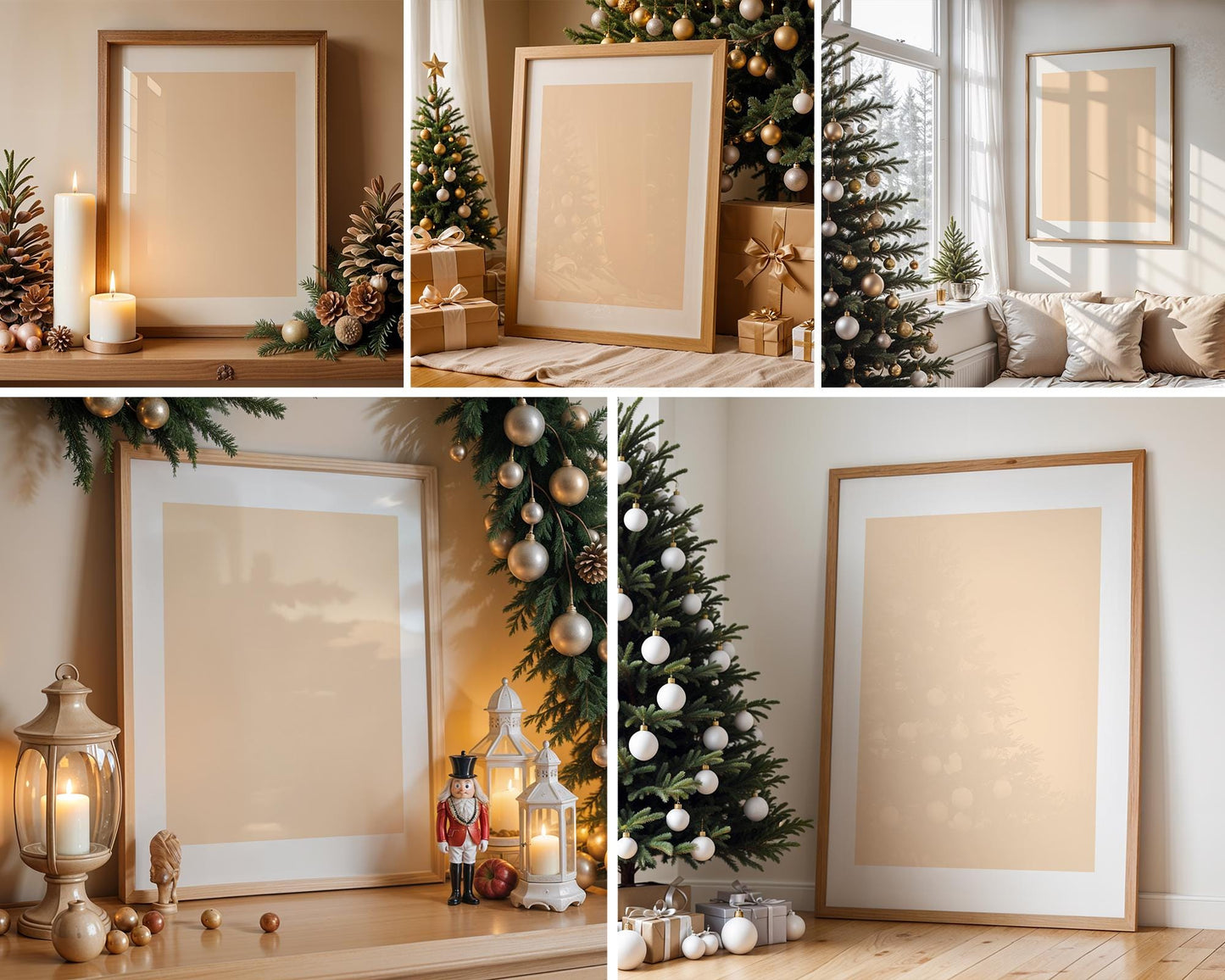 25 Christmas Frame Mockup Bundle PSD, Christmas Holiday Frame Mockup, Christmas Mockup Poster Presentation, Christmas Interior Frame Mockup