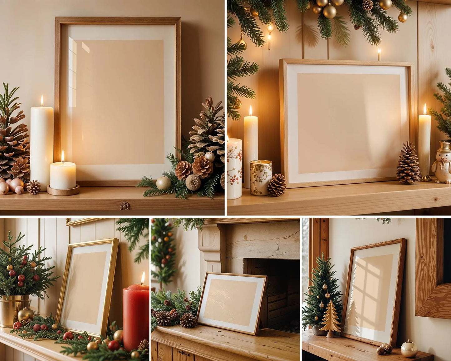 40 Christmas Frame Mockup Bundle PSD, Christmas Holiday Frame Mockup, Christmas Mockup Poster Presentation, Christmas Interior Frame Mockup