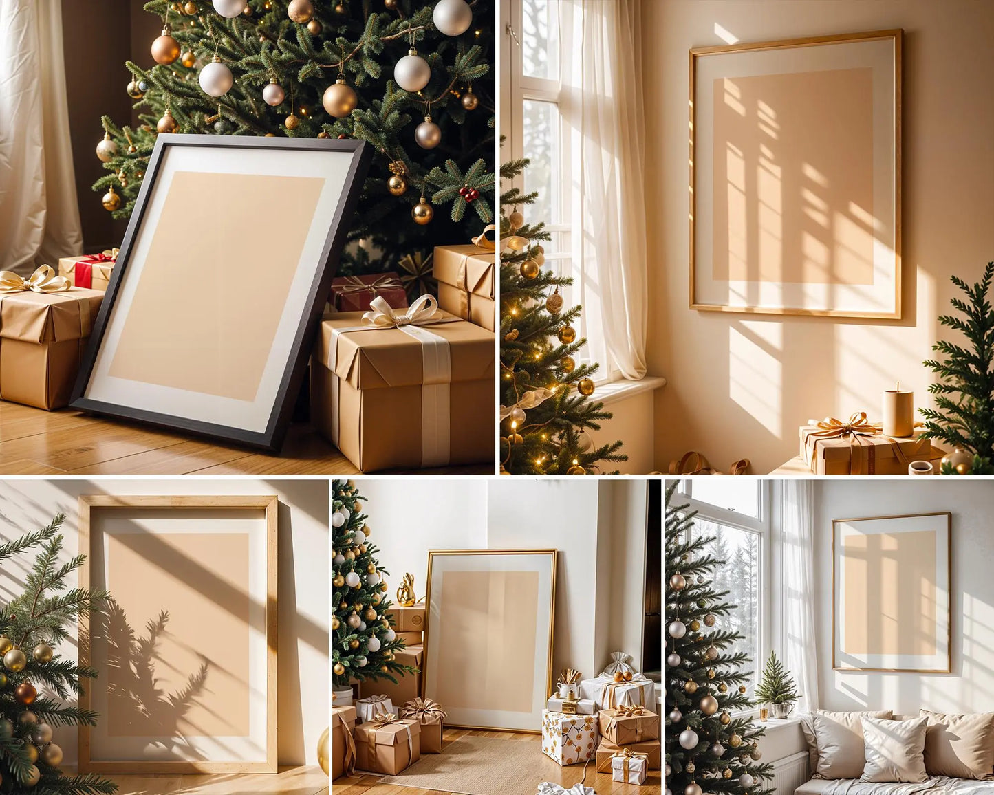 40 Christmas Frame Mockup Bundle PSD, Christmas Holiday Frame Mockup, Christmas Mockup Poster Presentation, Christmas Interior Frame Mockup