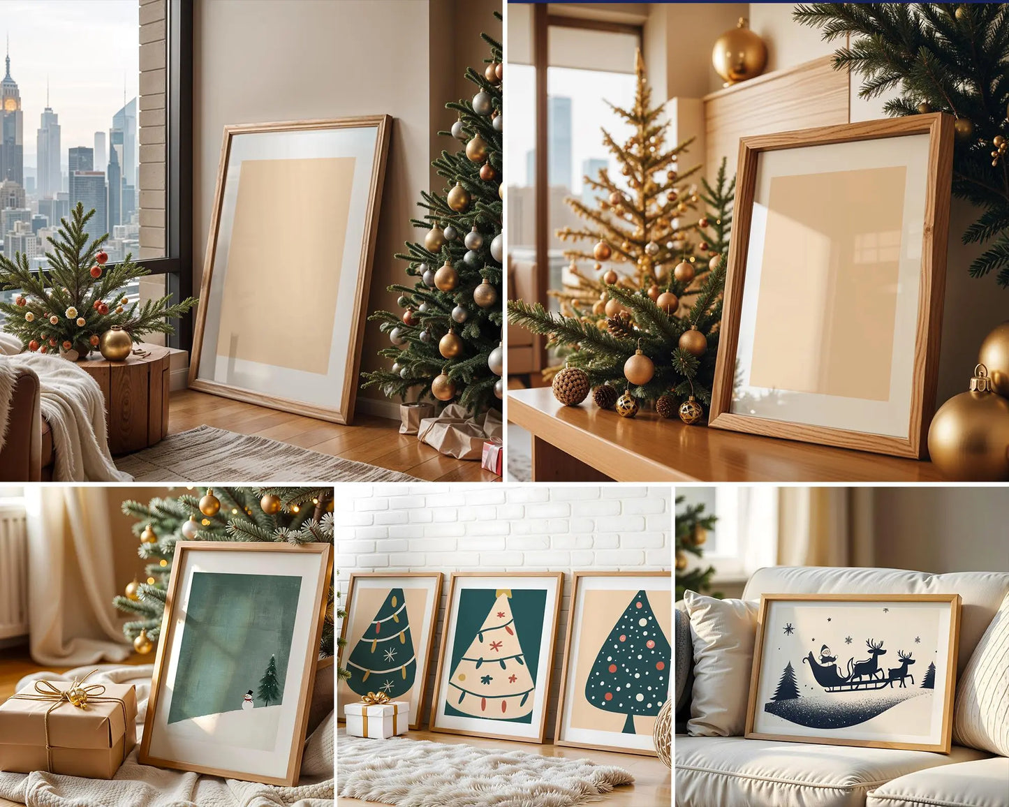 40 Christmas Frame Mockup Bundle PSD, Christmas Holiday Frame Mockup, Christmas Mockup Poster Presentation, Christmas Interior Frame Mockup