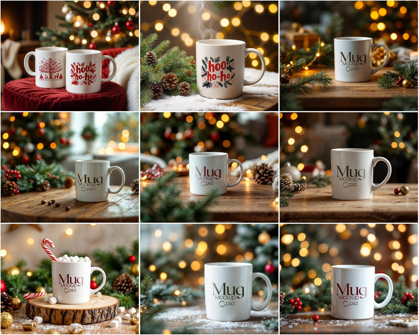 36 Christmas Mug Mockup Bundle Winter White Ceramic Cup Mockup Coffee Mug Mockups White Coffee Mug 11oz Holidays Mockup Bundle Mug XMas Vibe