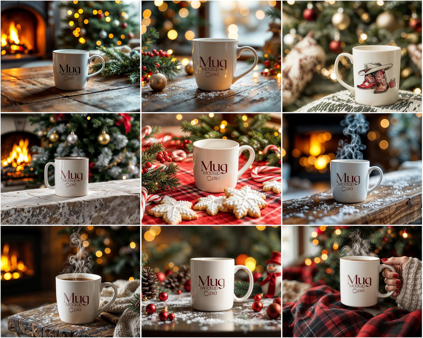 36 Christmas Mug Mockup Bundle Winter White Ceramic Cup Mockup Coffee Mug Mockups White Coffee Mug 11oz Holidays Mockup Bundle Mug XMas Vibe