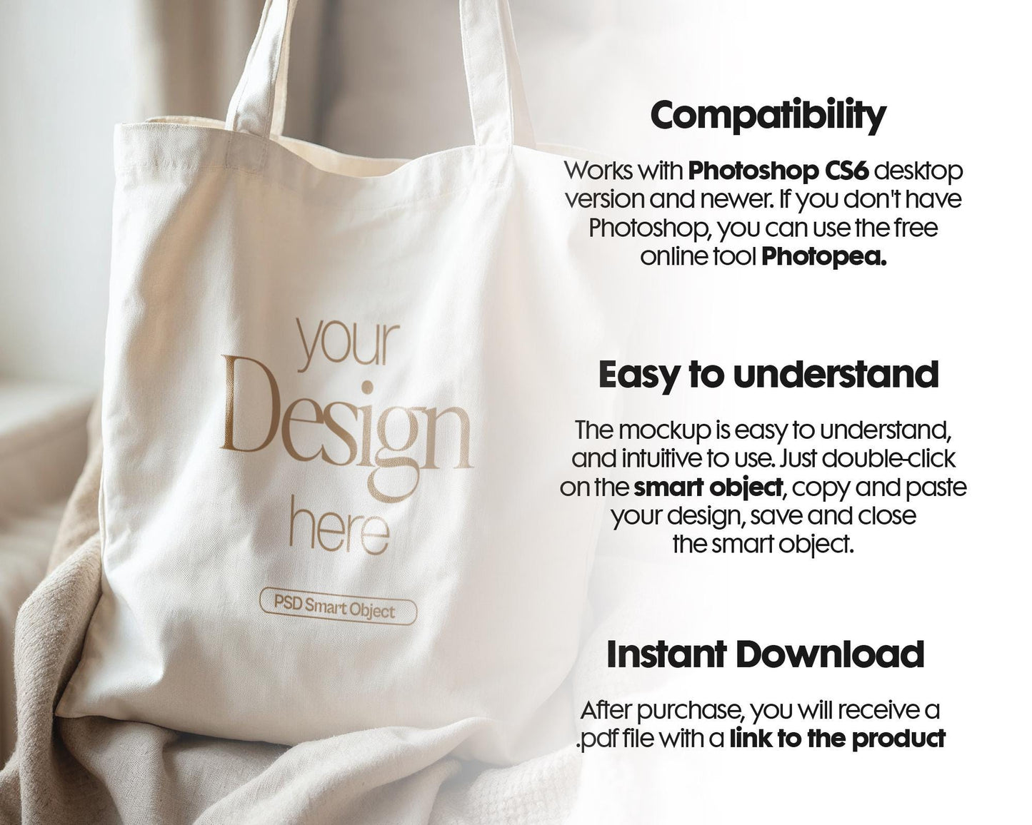 Tote Bag Mockup PSD, Liberty Bags OAD113 Mockup, Printify Cotton Canvas Tote Bag Mockup Mega Bundle, Printful Shopping Bag Mock Up