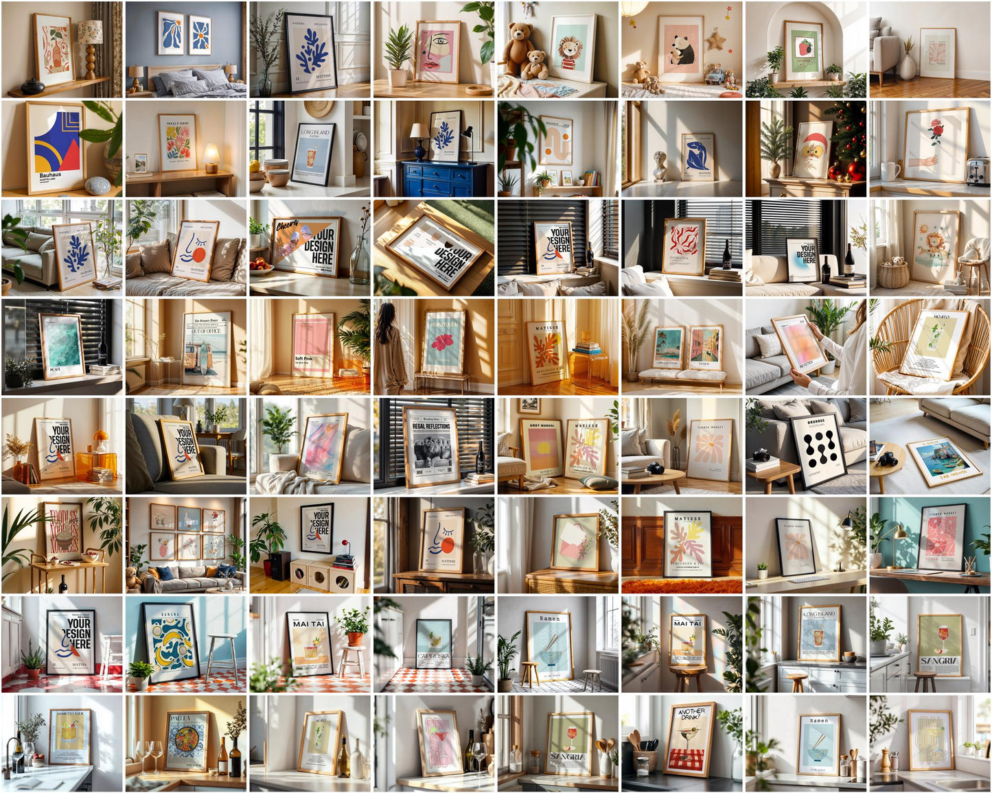 200+ Frames Mockup PSD Bundle Set, Frame Mockup Bundle, 200+ PSD Wall Mockup Frame, PSD Frames Bundle, Mega Bundle Frames Mockup