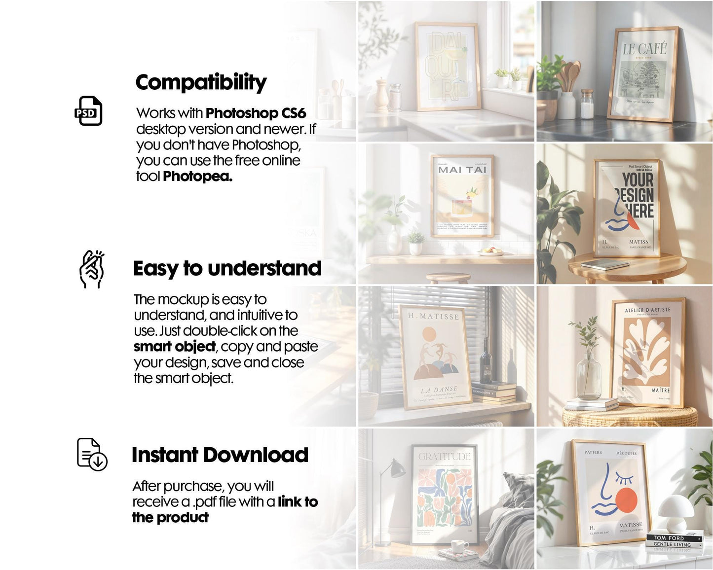 500+ Frames Mockup PSD Bundle Set, Frame Mockup Bundle, 500+ PSD Wall Mockup Frame, PSD Frames Bundle, Mega Bundle Frames Mockup