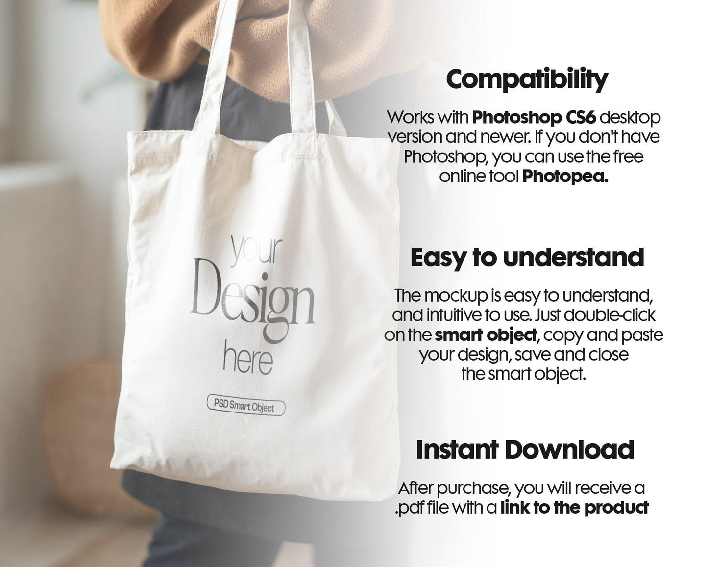 Tote Bag Mockup PSD, Liberty Bags OAD113 Mockup, Printify Cotton Canvas Tote Bag Mockup Mega Bundle, Printful Shopping Bag Mock Up