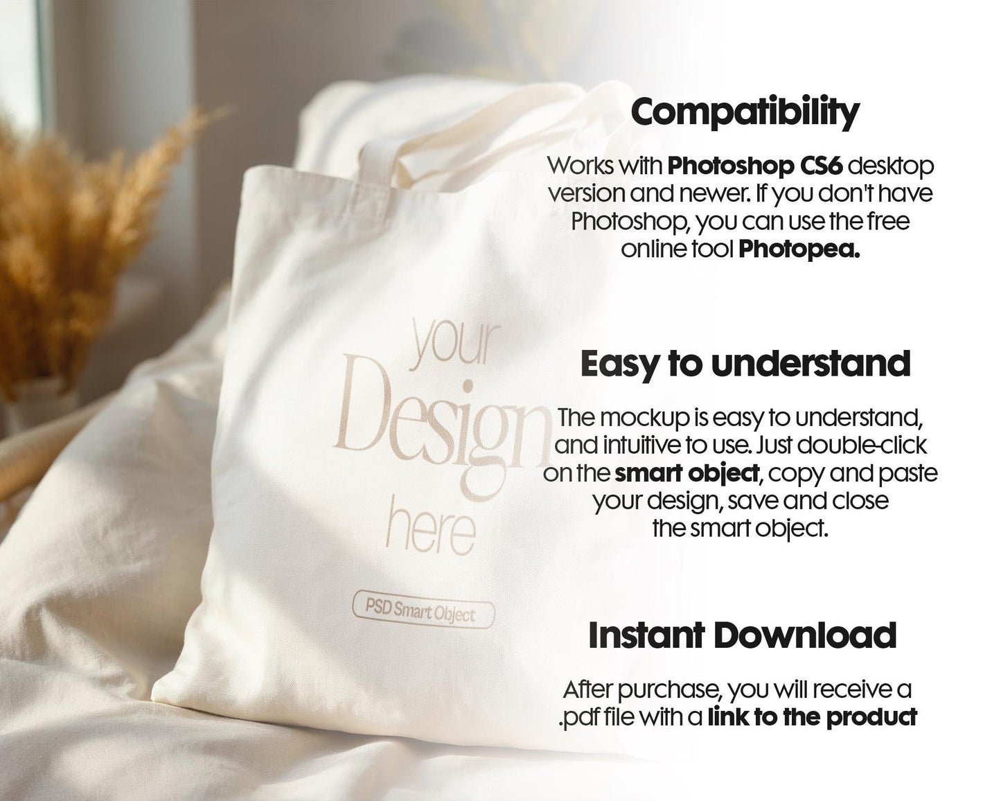 Tote Bag Mockup PSD, Liberty Bags OAD113 Mockup, Printify Cotton Canvas Tote Bag Mockup Mega Bundle, Printful Shopping Bag Mock Up