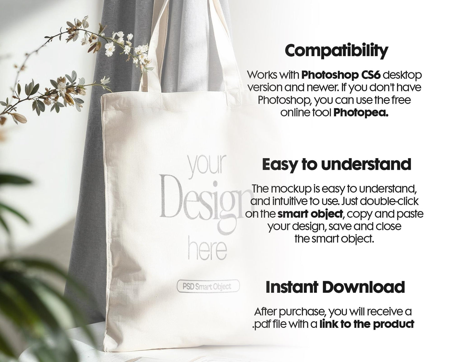 Tote Bag Mockup PSD, Liberty Bags OAD113 Mockup, Printify Cotton Canvas Tote Bag Mockup Mega Bundle, Printful Shopping Bag Mock Up