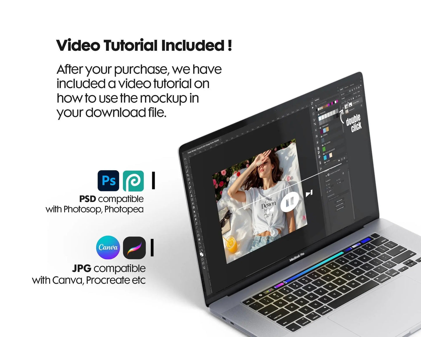 Bella Canvas 3001 White Shirt Mockup | Summer T-Shirt Model Mockup | High-Quality Bella Canvas Mockup for Design Preview