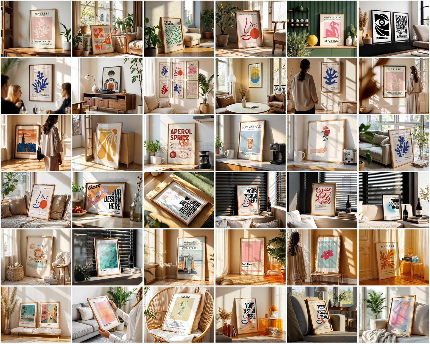 600+ Frame Mockup PSD Bundle Set - Wall & Poster Frames for Digital Art, Photo Display, Poster Mockup Templates
