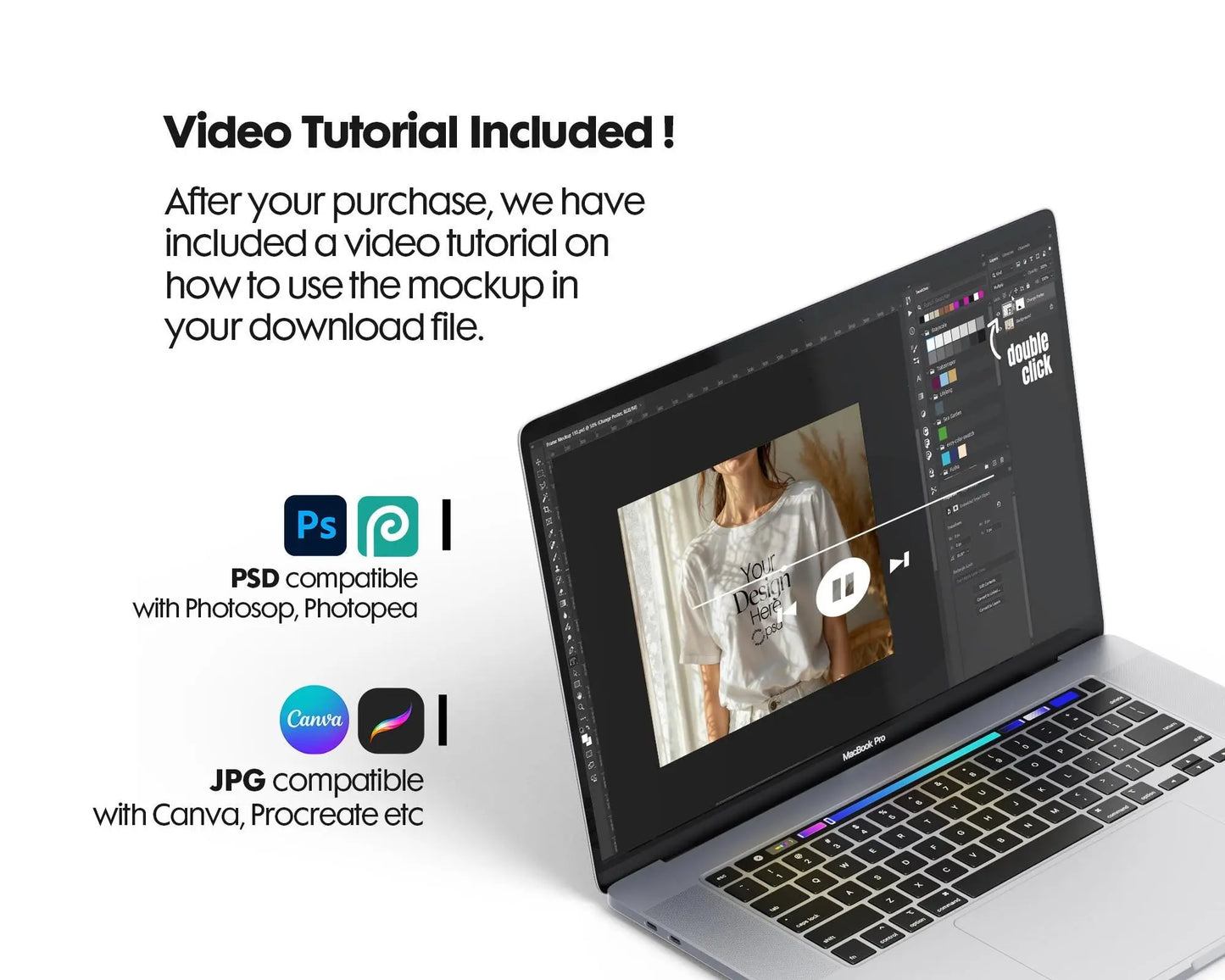 Woman White T-Shirt Mockup PSD | Gildan 64000 & Bella Canvas 3001 Print on Demand Tee Mockups for Designers, Boho Style Tshirt