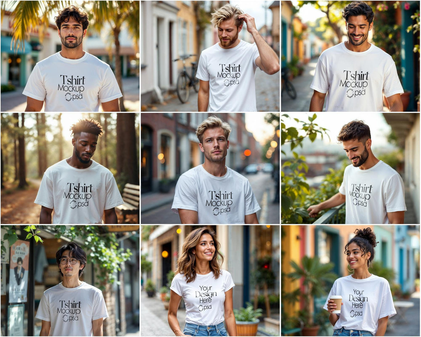 100 T-Shirt Mockup Bundle PSD | Gildan 64000 & Bella Canvas 3001 Print on Demand | Apparel Mockups Lifestyle T-Shirt Mockups Bundle