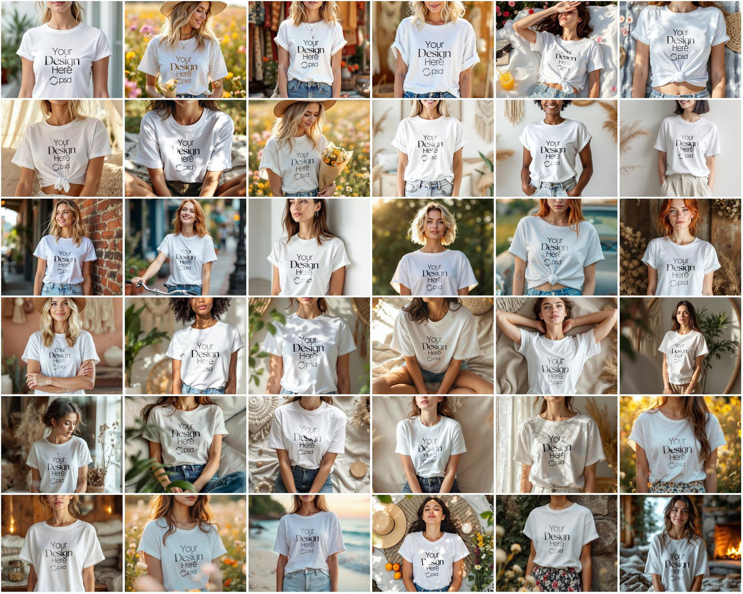 700+ Mockup Mega PSD Bundle Set - Tshirt, Frame and Tote Bag Mockup for Digital Art, PSD Smart Object