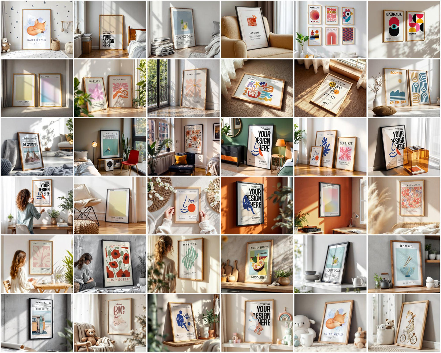 700+ Mockup Mega PSD Bundle Set - Tshirt, Frame and Tote Bag Mockup for Digital Art, PSD Smart Object