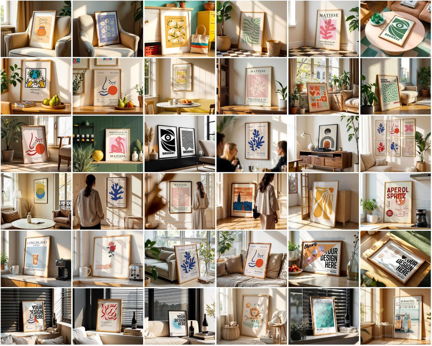 200+ Trendy Frame Mockup PSD Bundle, 200+ Wall Frame Mockup Bundle , PSD Frames Bundle, PSD Smart Object