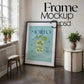 Frame Mockup in Home Interior | Frame Mockup Frames | Interior Wall Poster | Interior Poster Shop Mockup