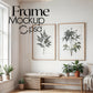 2 Frame Mockup in Home Interior PSD | 2 Frame Mockup Frames | Interior Wall Poster | Interior Poster Shop Mockup