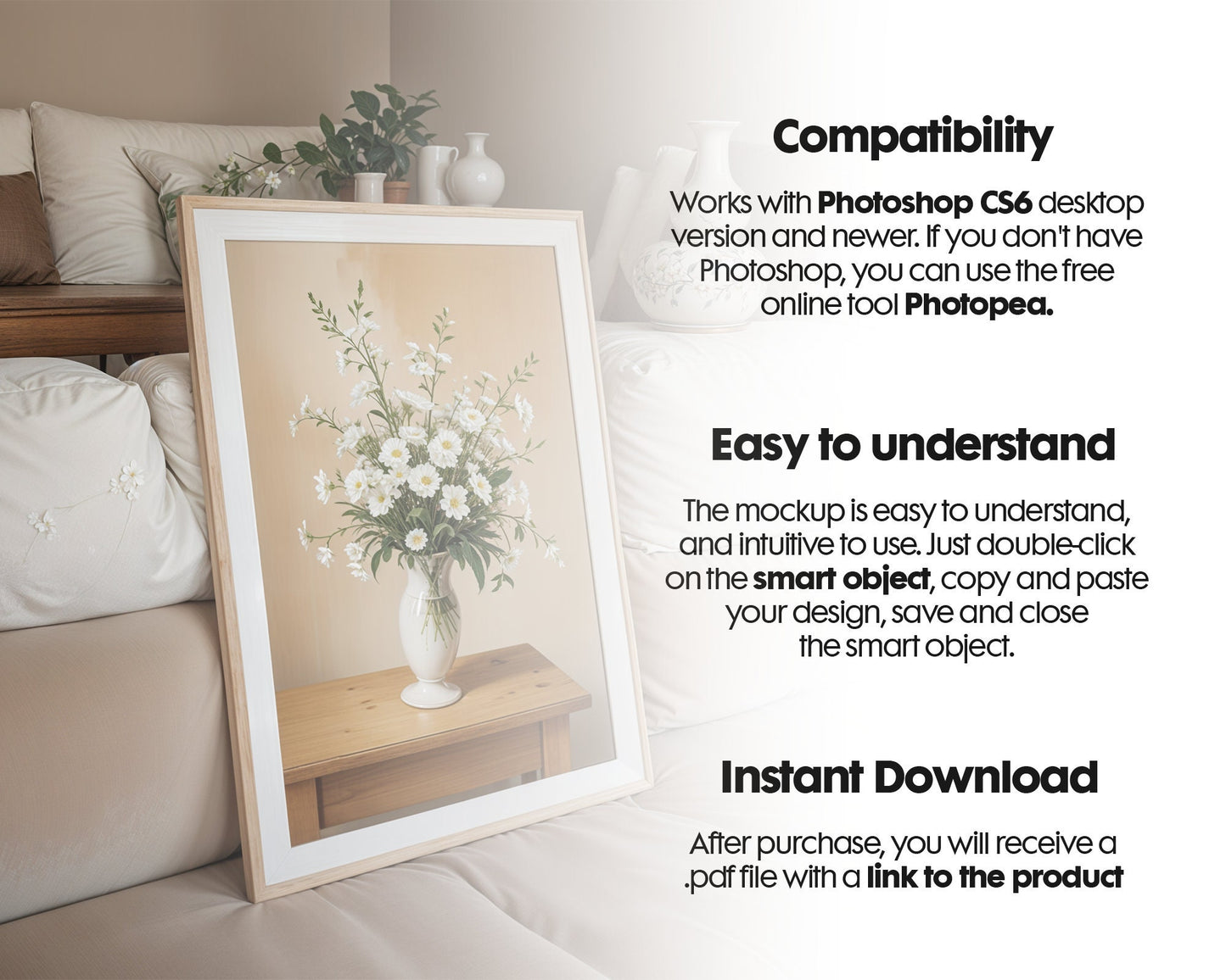 Frame Mockup in Home Interior | Frame Mockup Frames | Interior Wall Poster | Interior Poster Shop Mockup