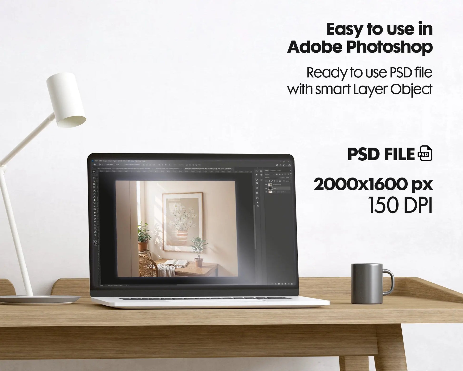 Frame Mockup in Study Room | Frame Mockup Frames | Study Room Wall Poster | Study Room Poster Shop Mockup