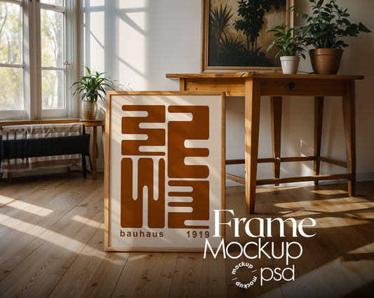Frame Mockup in Home Interior | Frame Mockup Frames | Interior Wall Poster | Interior Poster Shop Mockup