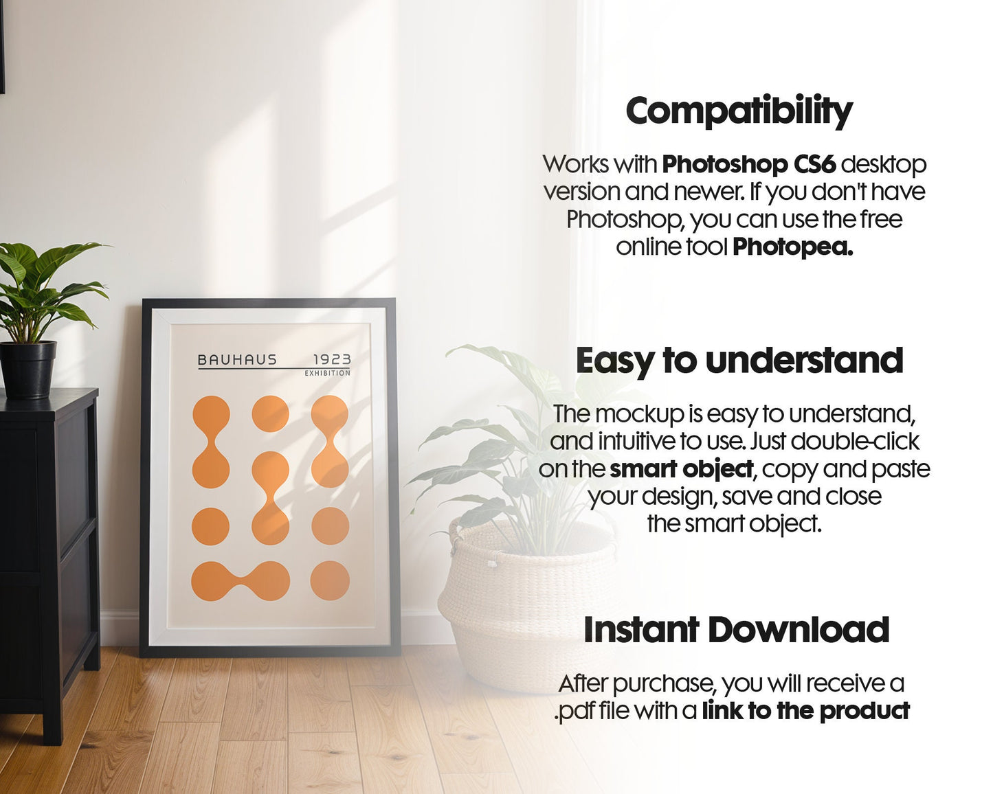 Frame Mockup in Home Interior | Frame Mockup Frames | Interior Wall Poster | Interior Poster Shop Mockup
