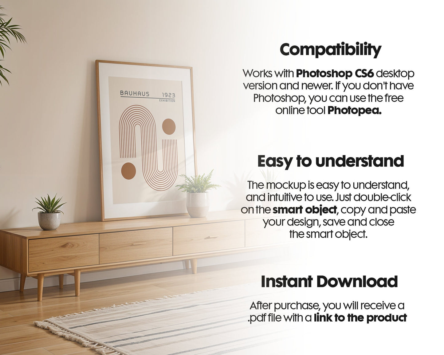 Frame Mockup in Home Interior | Frame Mockup Frames | Interior Wall Poster | Interior Poster Shop Mockup