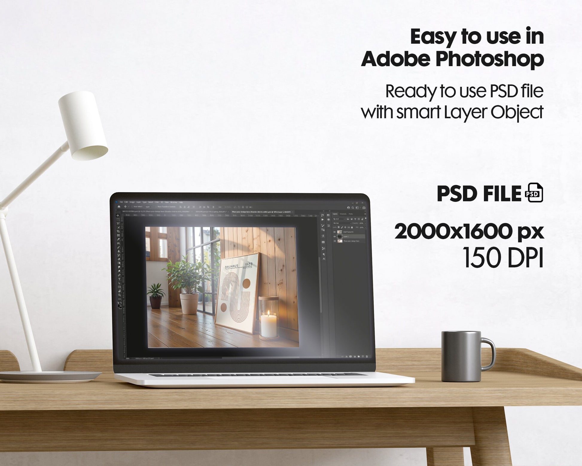 Vertical Frame Mockup in Home Interior | Frame Mockup Frames | Interior Poster Mockup PSD | Interior Poster Shop Mockup
