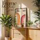 Vertical Frame Mockup in Home Interior | Boho Interior Frame Mockup PSD | Interior Poster Mockup PSD