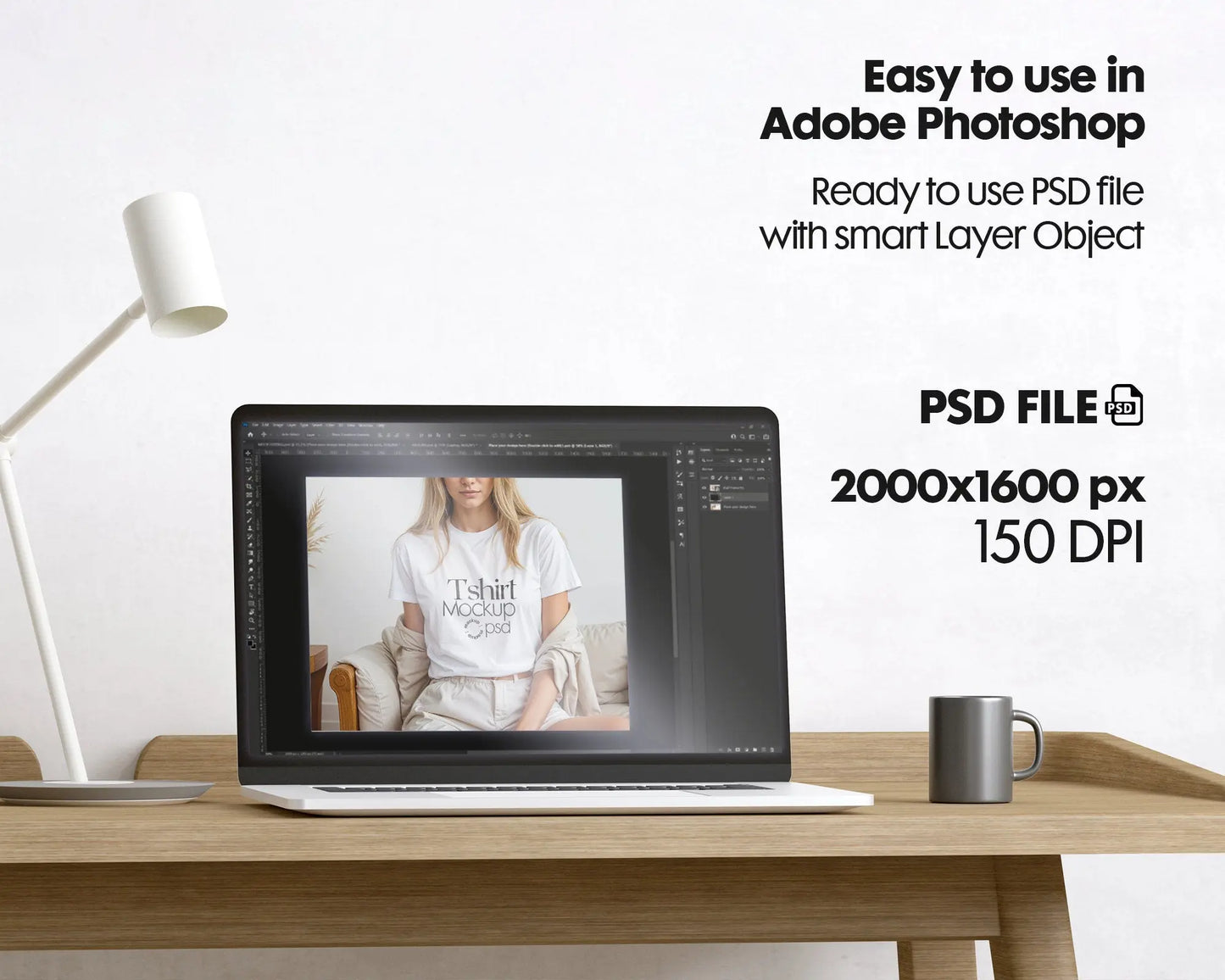 Woman White Tshirt Mockup PSD , Gildan T-shirt Mockup PSD , Gildan 64000 Model Mockup PSD, White Shirt Mockup