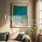 Artwork Mockup PSD | Framed Poster Mockup. DIN A Frame Mock–Up | PSD Photoshop Photopea Mockup. Frame Mockup Home Interior