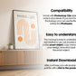 Artwork Mockup PSD | Framed Poster Mockup. DIN A Frame Mock–Up | PSD Photoshop Photopea Mockup. Frame Mockup Home Interior