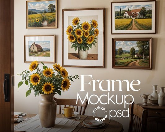 Interior Frame Mockup Collection | DIN A Artwork Mockup Frames | Interior Wall Art | Interior Poster Shop Mockup