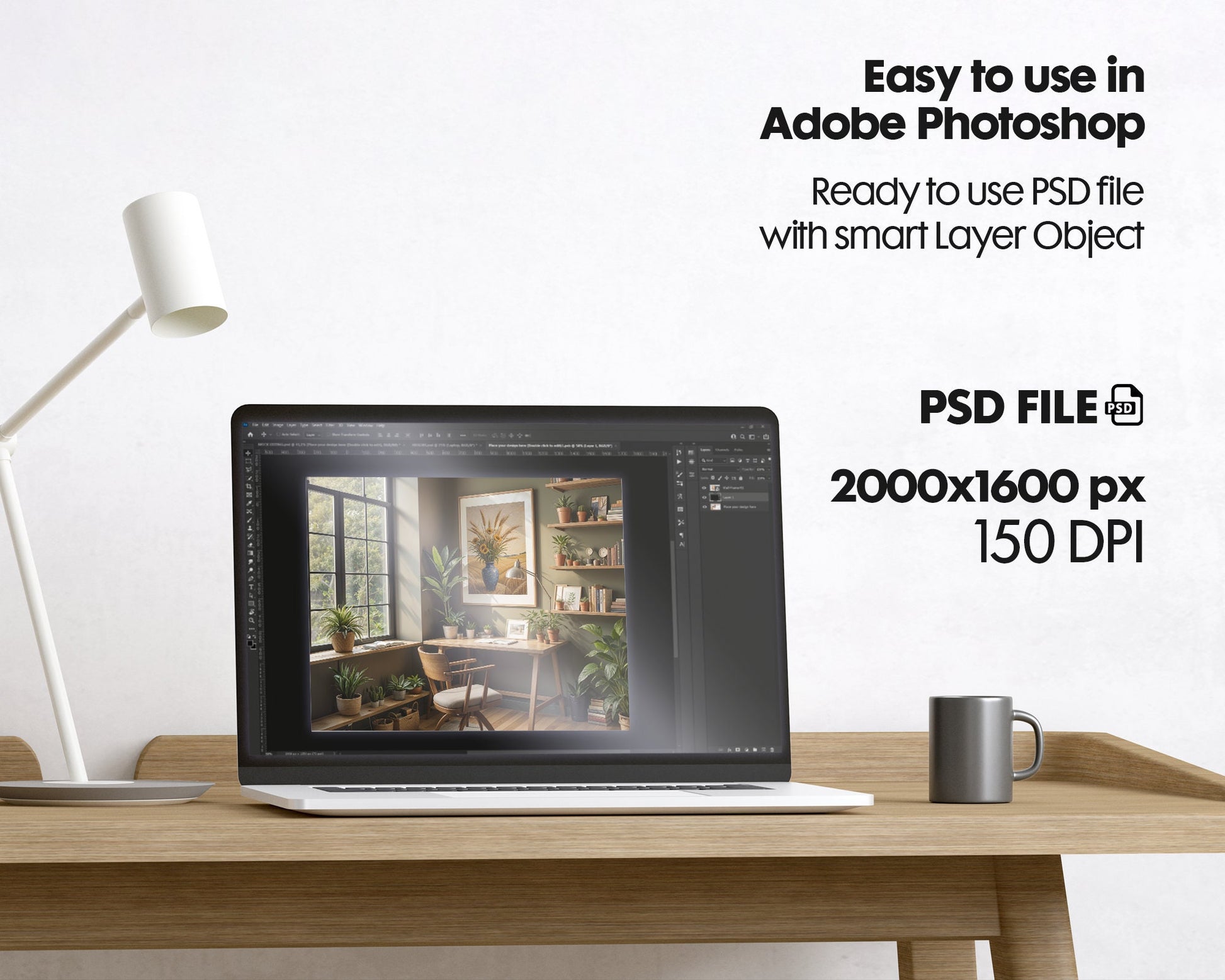 Frame Mockup in Home Interior PSD | Frame Mockup Frames | Interior Wall Poster | Interior Poster Shop Mockup