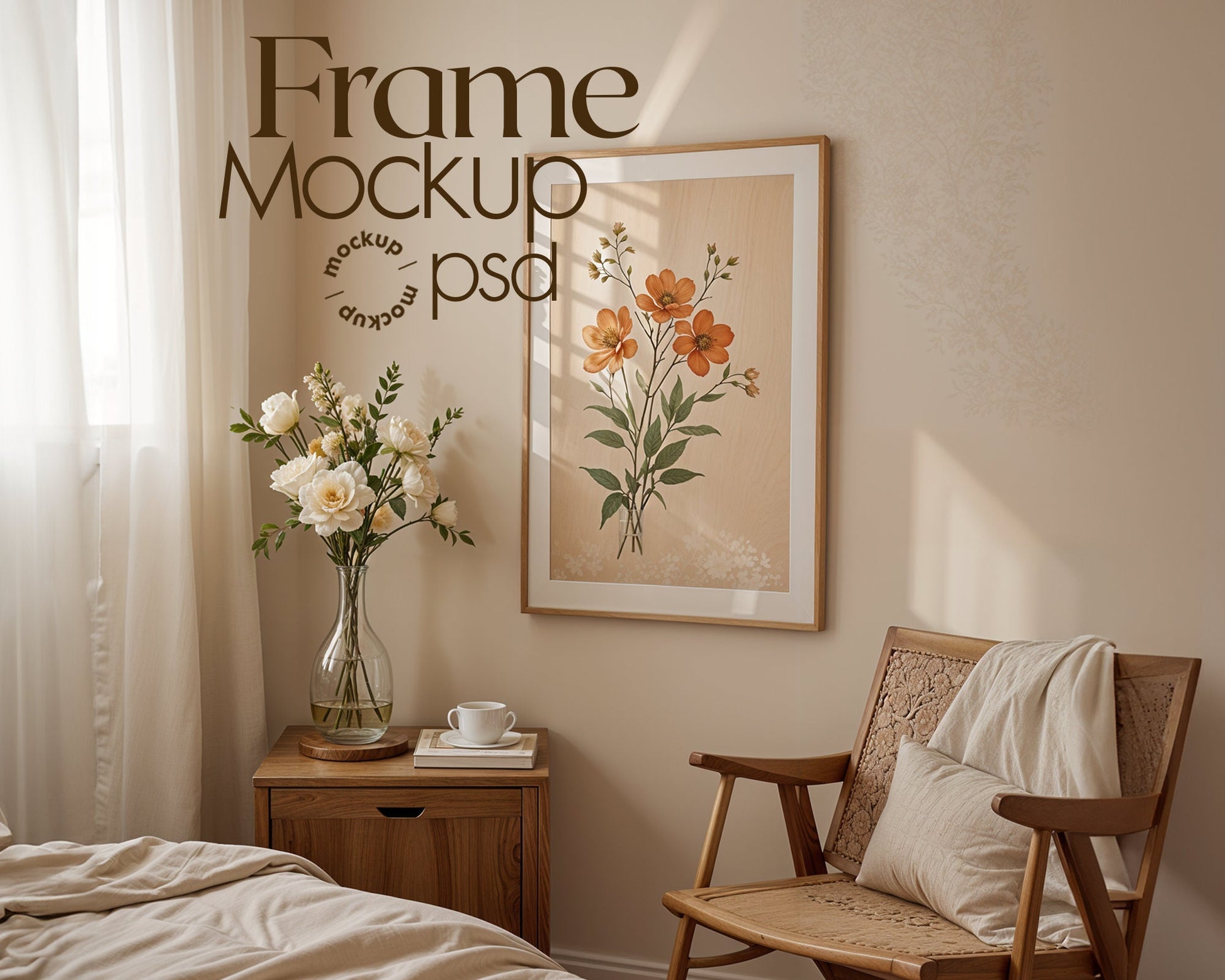 Frame Mockup in Home Interior | Frame Mockup Frames | Interior Wall Poster | Interior Poster Shop Mockup