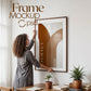 Frame Mockup With Person, PSD Photoshop Mockup, Frame Mockup Home Interior, Interior Frame Mockup Woman